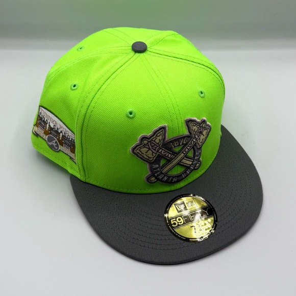 New Era 59FIFTY Atlanta Braves MLB Turner Field Final Season Fitted Cap – 7 3/4 - Picture 1 of 5